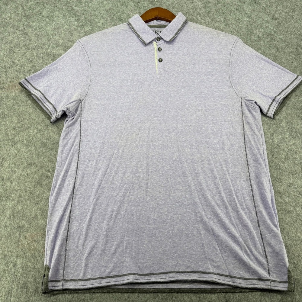 BKE Mens Purple Heather Short Sleeve Polo Shirt Style B9162 Size XL